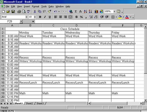 How To Create School Time Table In Excel