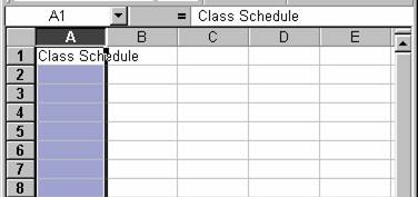 how to input multiple days in excel student schedule